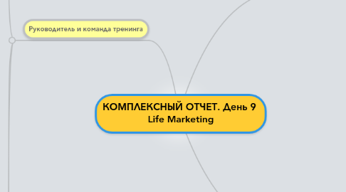 Mind Map: КОМПЛЕКСНЫЙ ОТЧЕТ. День 9  Life Marketing