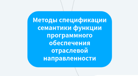 Mind Map: Методы спецификации семантики функции программного обеспечения отраслевой направленности