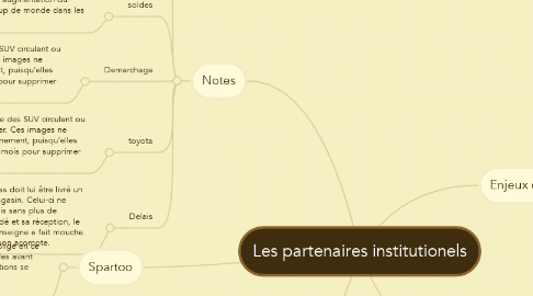 Mind Map: Les partenaires institutionels