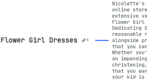 Mind Map: Flower Girl Dresses