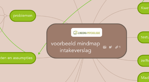 Mind Map: voorbeeld mindmap intakeverslag