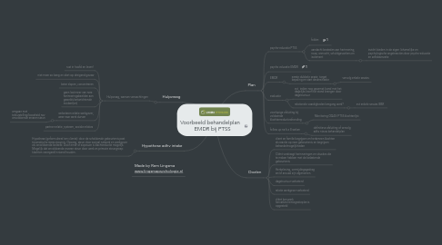 Mind Map: Voorbeeld behandelplan EMDR bij PTSS