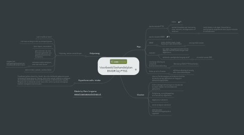 Mind Map: Voorbeeld behandelplan    EMDR bij PTSS