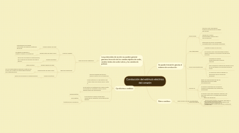 Mind Map: Conducción del estímulo eléctrico del corazón