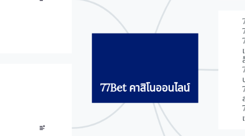 Mind Map: 77Bet คาสิโนออนไลน์