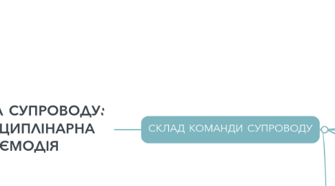 Mind Map: КОМАНДА СУПРОВОДУ: МІЖДИСЦИПЛІНАРНА ВЗАЄМОДІЯ