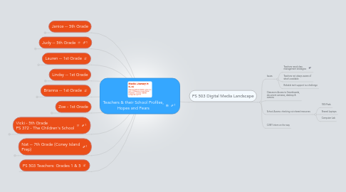 Mind Map: Teachers & their School Profiles, Hopes and Fears