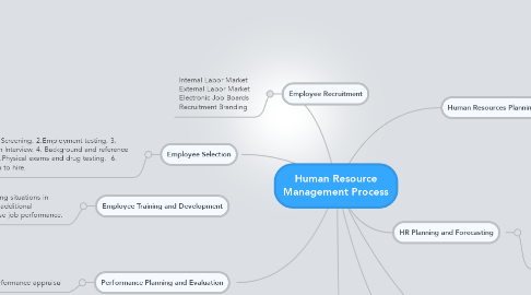 Mind Map: Human Resource Management Process