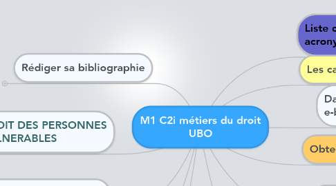 Mind Map: M1 C2i métiers du droit UBO