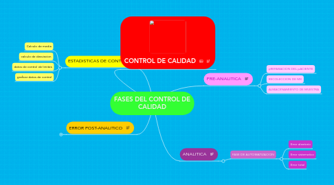 Mind Map: FASES DEL CONTROL DE CALIDAD