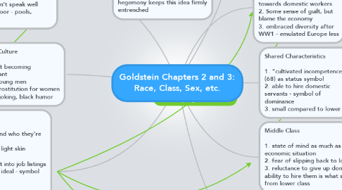 Mind Map: Goldstein Chapters 2 and 3: Race, Class, Sex, etc.