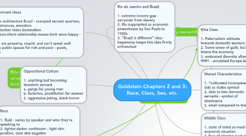 Mind Map: Goldstein Chapters 2 and 3: Race, Class, Sex, etc.