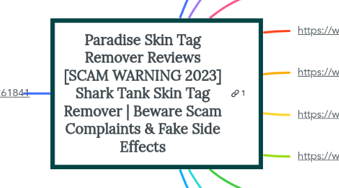 Mind Map: Paradise Skin Tag Remover Reviews [SCAM WARNING 2023] Shark Tank Skin Tag Remover | Beware Scam Complaints & Fake Side Effects