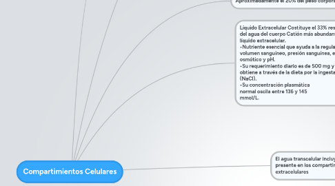 Mind Map: Compartimientos Celulares