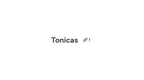 Mind Map: Tonicas