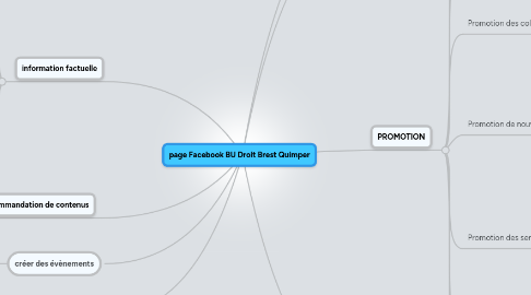 Mind Map: page Facebook BU Droit Brest Quimper