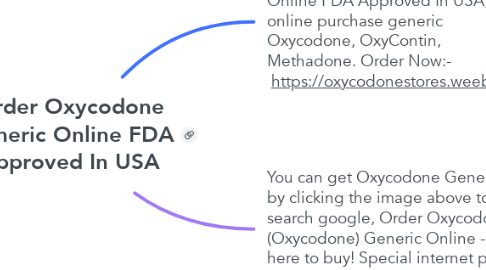 Mind Map: Order Oxycodone Generic Online FDA Approved In USA