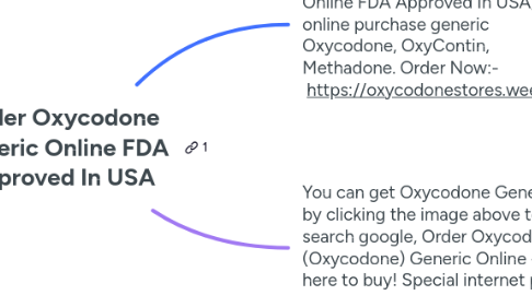 Mind Map: Order Oxycodone Generic Online FDA Approved In USA