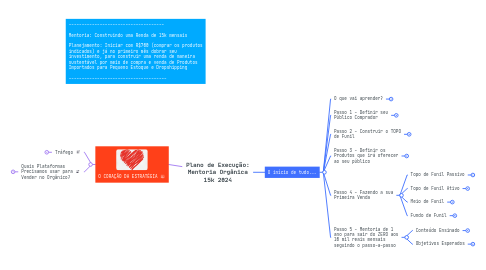 Mind Map: Plano de Execução: Mentoria Orgânica 15k 2024