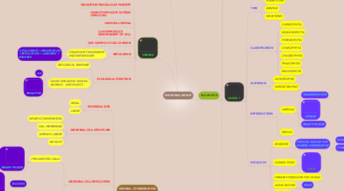 Mind Map: MICROBIAL GROUP