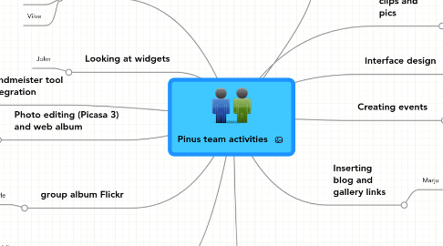 Mind Map: Pinus team activities