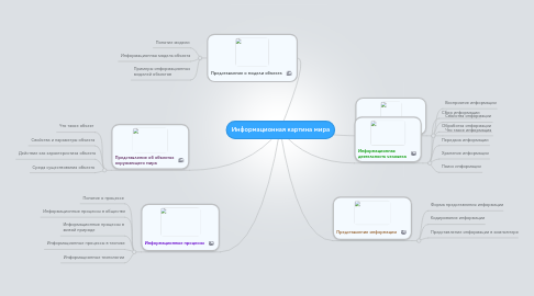 Mind Map: Информационная картина мира