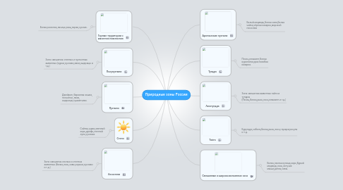 Mind Map: Природные зоны России