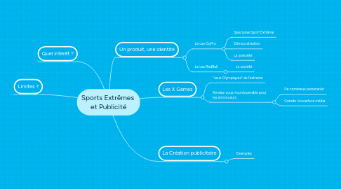 Mind Map: Sports Extrêmes et Publicité