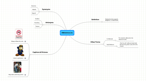 Mind Map: Adherence (n)