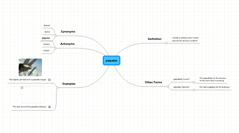 Mind Map: palpable