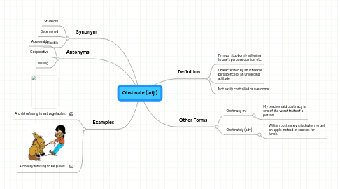 Mind Map: Obstinate (adj.)