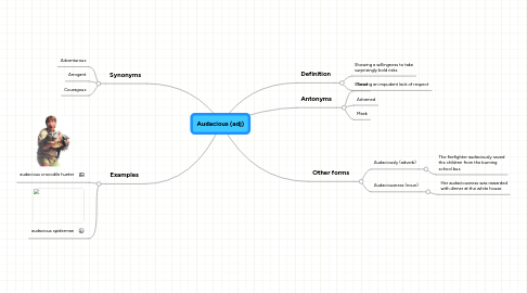 Mind Map: Audacious (adj)