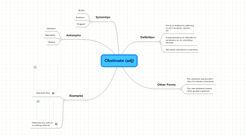 Mind Map: Obstinate (adj)