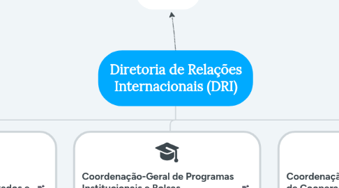 Mind Map: Diretoria de Relações Internacionais (DRI)
