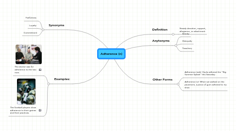 Mind Map: Adherence (n)