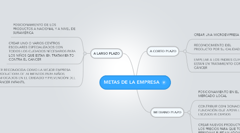 Mind Map: METAS DE LA EMPRESA