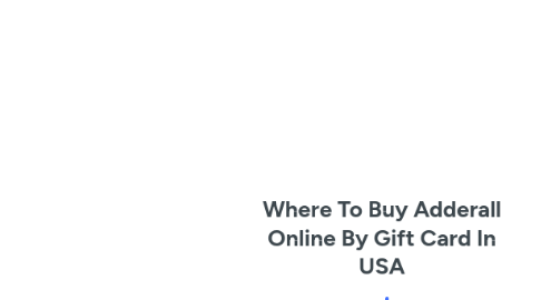 Mind Map: Where To Buy Adderall Online By Gift Card In USA