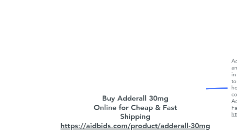 Mind Map: Buy Adderall 30mg Online for Cheap & Fast Shipping https://aidbids.com/product/adderall-30mg