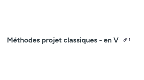 Mind Map: Méthodes projet classiques - en V