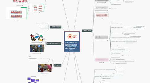 Mind Map: SUPORTE BÁSICO E AVANÇADO DE VIDA NA RCP – Guidelines AHA 2020/2022 PROF. DR. FABRÍCIO BASTOS