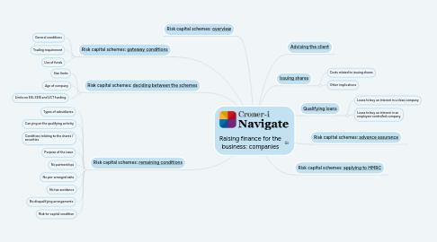 Mind Map: Raising finance for the business: companies