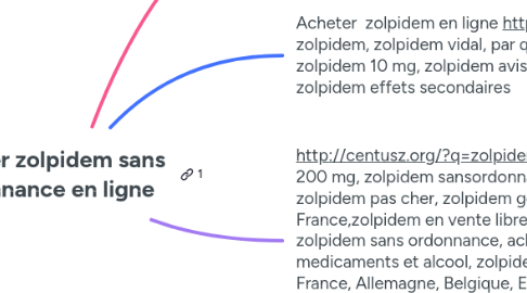 Mind Map: acheter zolpidem sans ordonnance en ligne