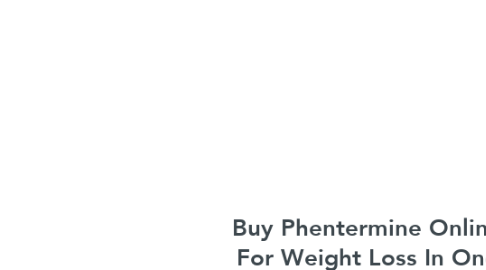 Mind Map: Buy Phentermine Online For Weight Loss In One Click