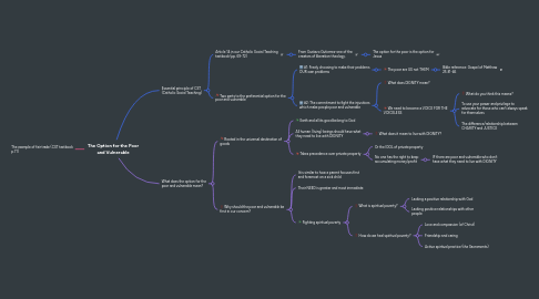 Mind Map: The Option for the Poor and Vulnerable