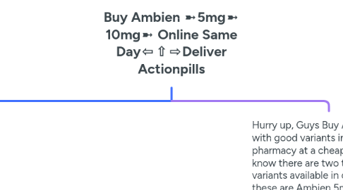 Mind Map: Buy Ambien ➼5mg➼ 10mg➼ Online Same Day⇦⇧⇨Deliver Actionpills