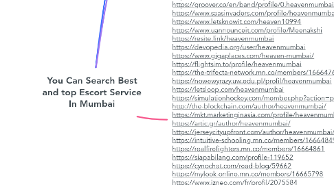 Mind Map: You Can Search Best and top Escort Service In Mumbai