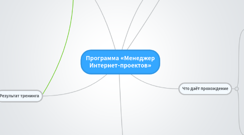 Mind Map: Программа «Менеджер Интернет-проектов»