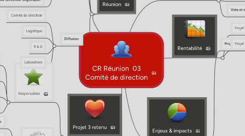 Mind Map: CR Réunion 03 Comité de direction