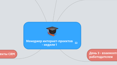 Mind Map: Менеджер интернет-проектов - неделя 1