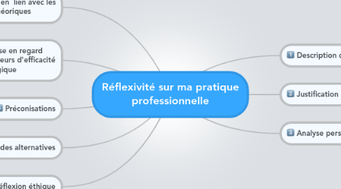 Mind Map: Réflexivité sur ma pratique professionnelle